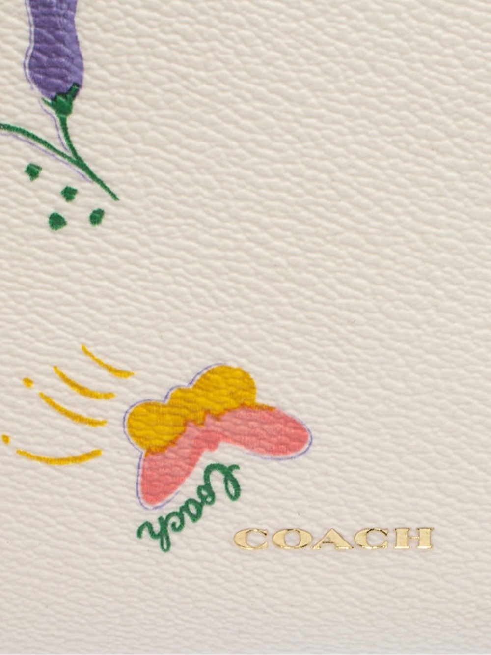 *SOLD* COACH Large Garden Print Turnlock Pouch | Cream Multi | NWOT - Picture 3 of 8